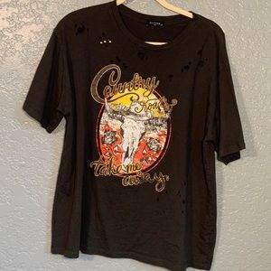 Oversized graphic tee